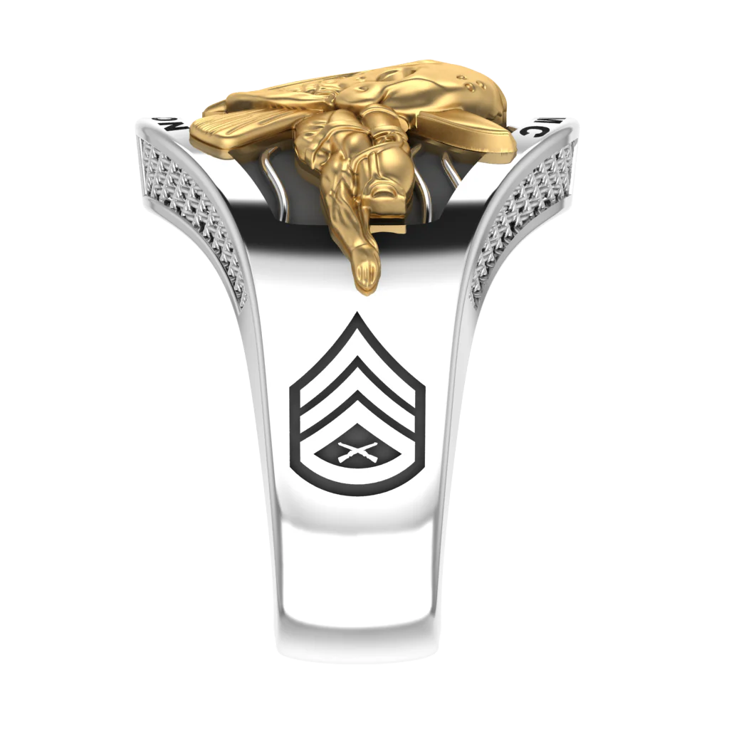 USMC RECON RING 14k YG/SIL