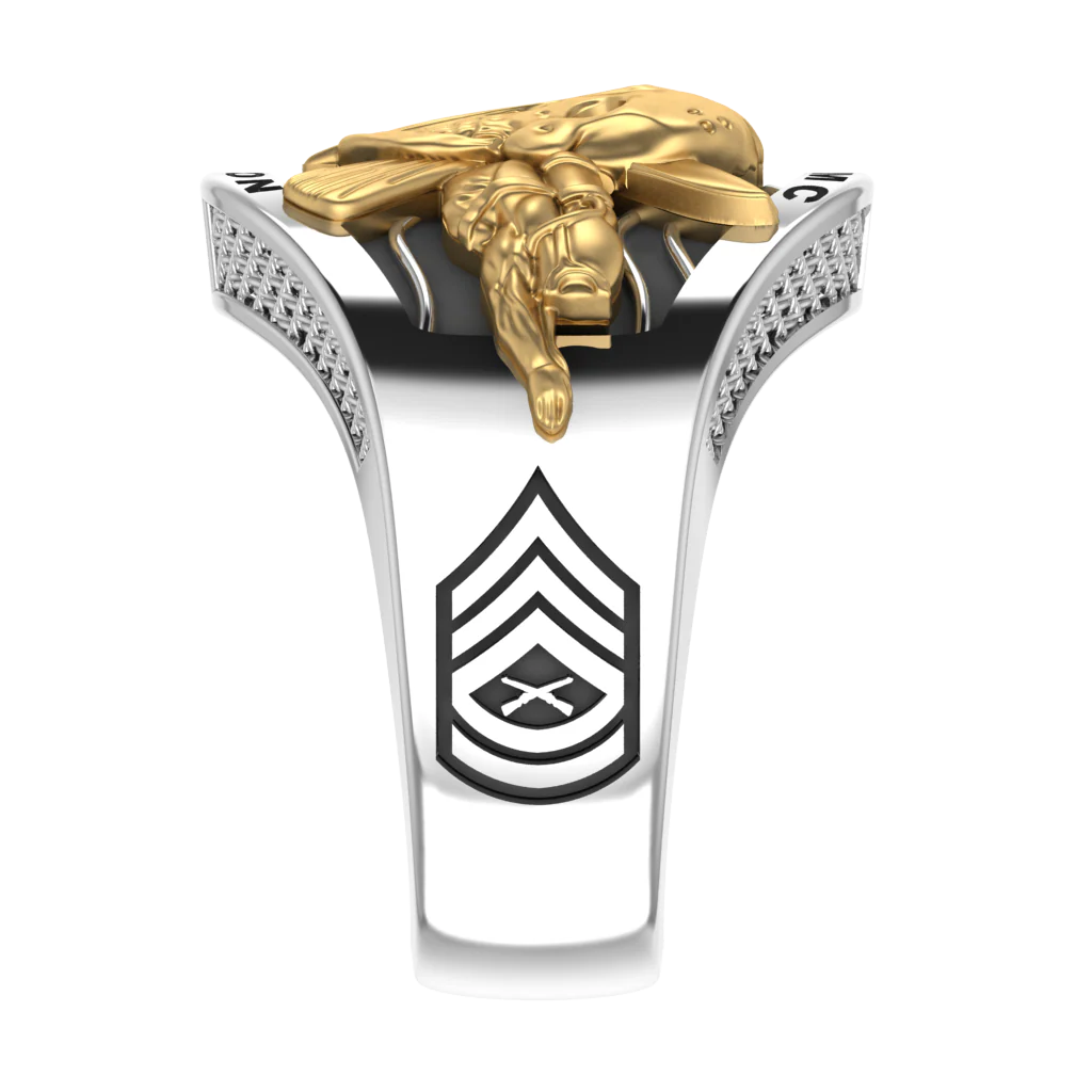 USMC RECON RING 14k YG/SIL
