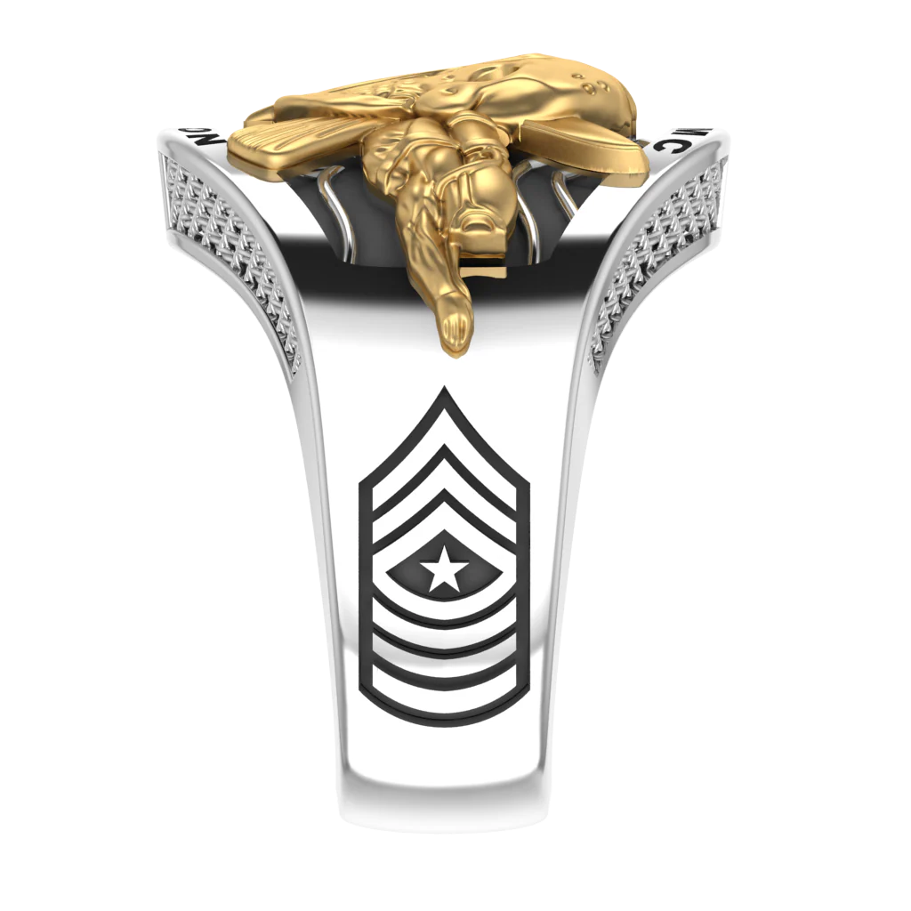 USMC RECON RING 14k YG/SIL